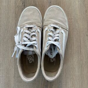 Vans Classic Beige and White Sneakers